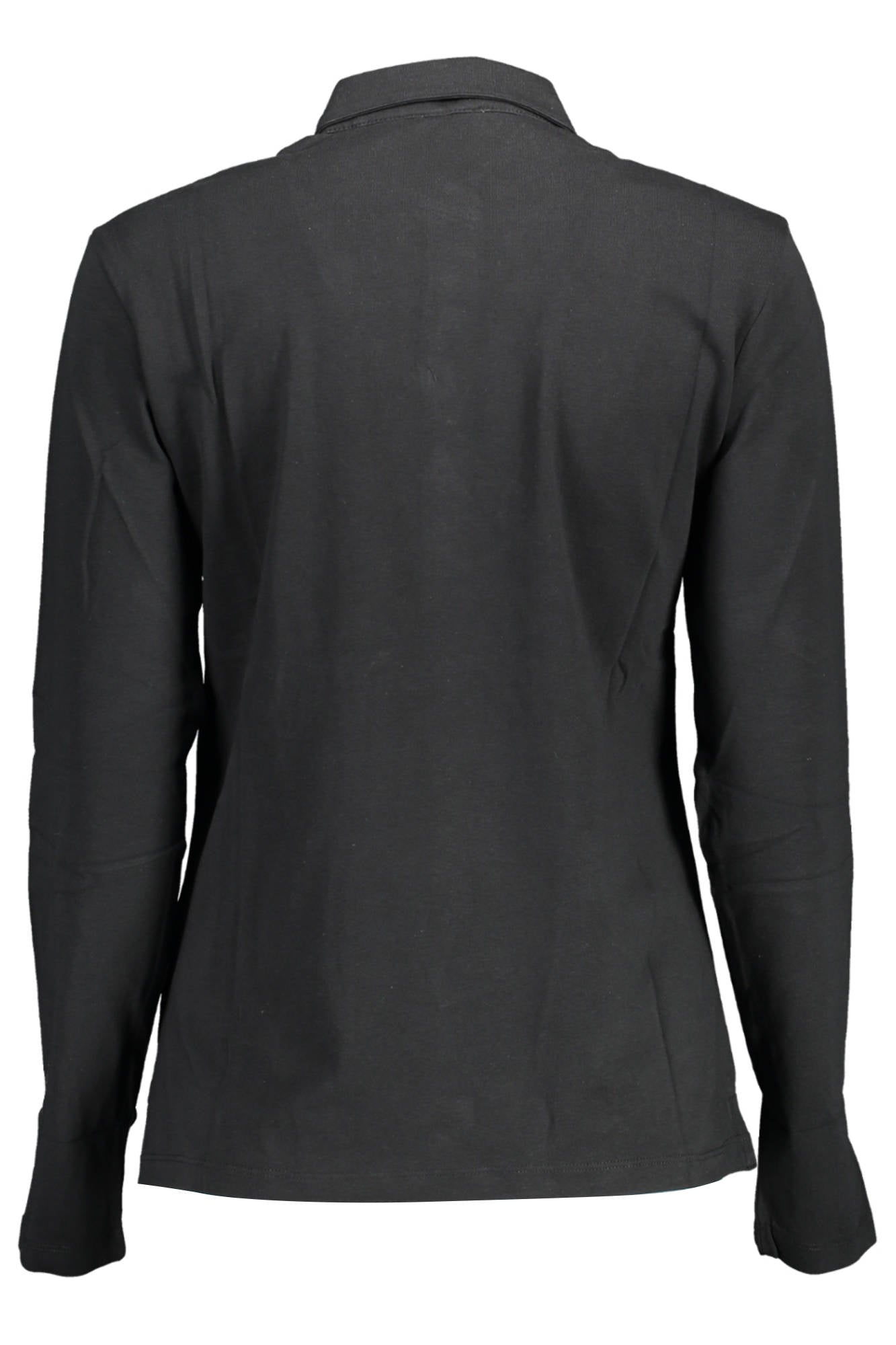 Black women's long sleeved polo shirt