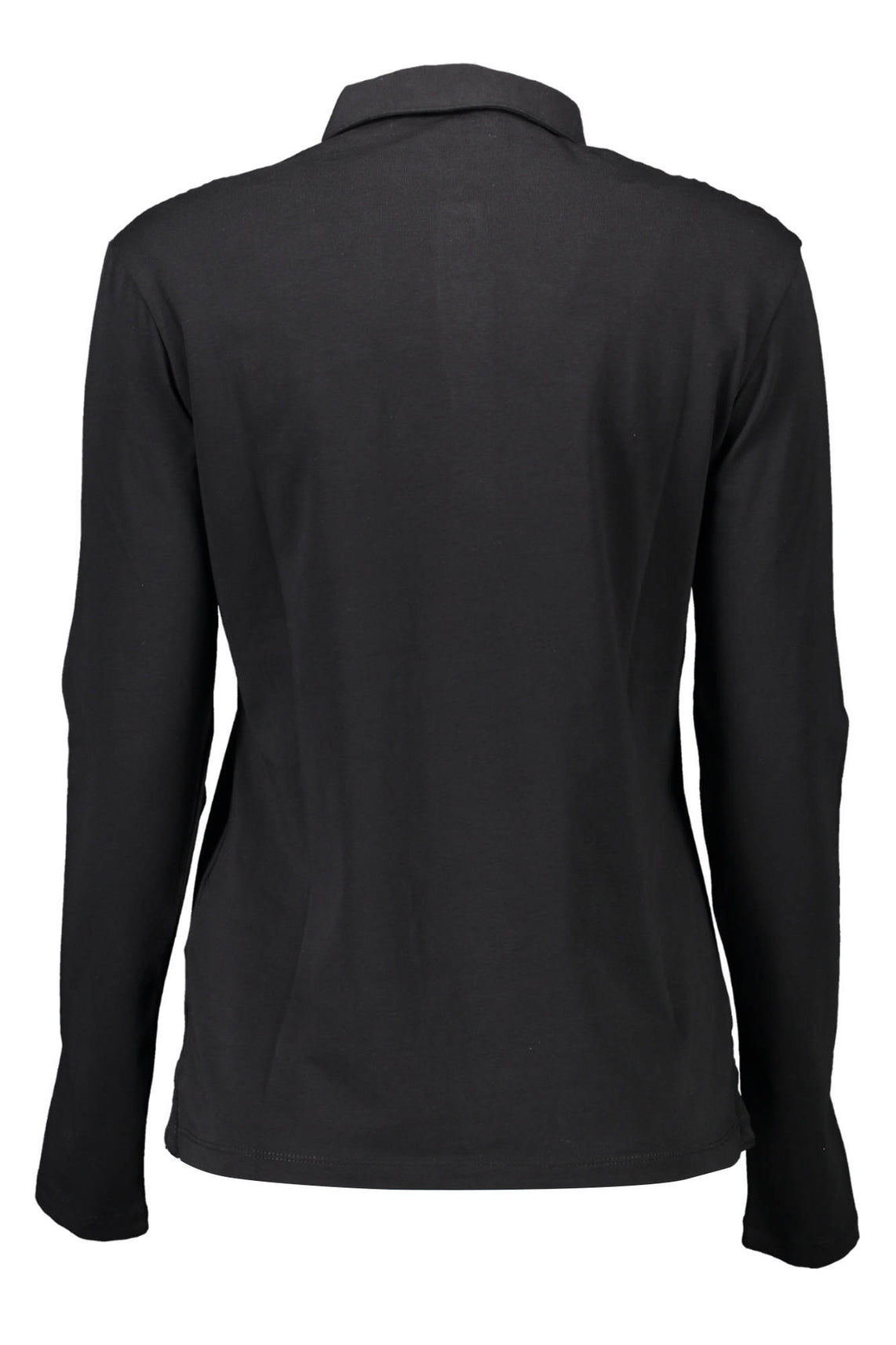 Long sleeve polo woman black