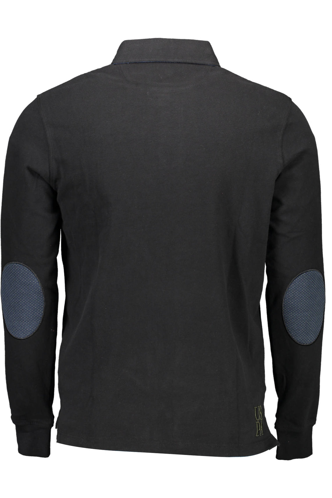 Long sleeve polo shirt man black