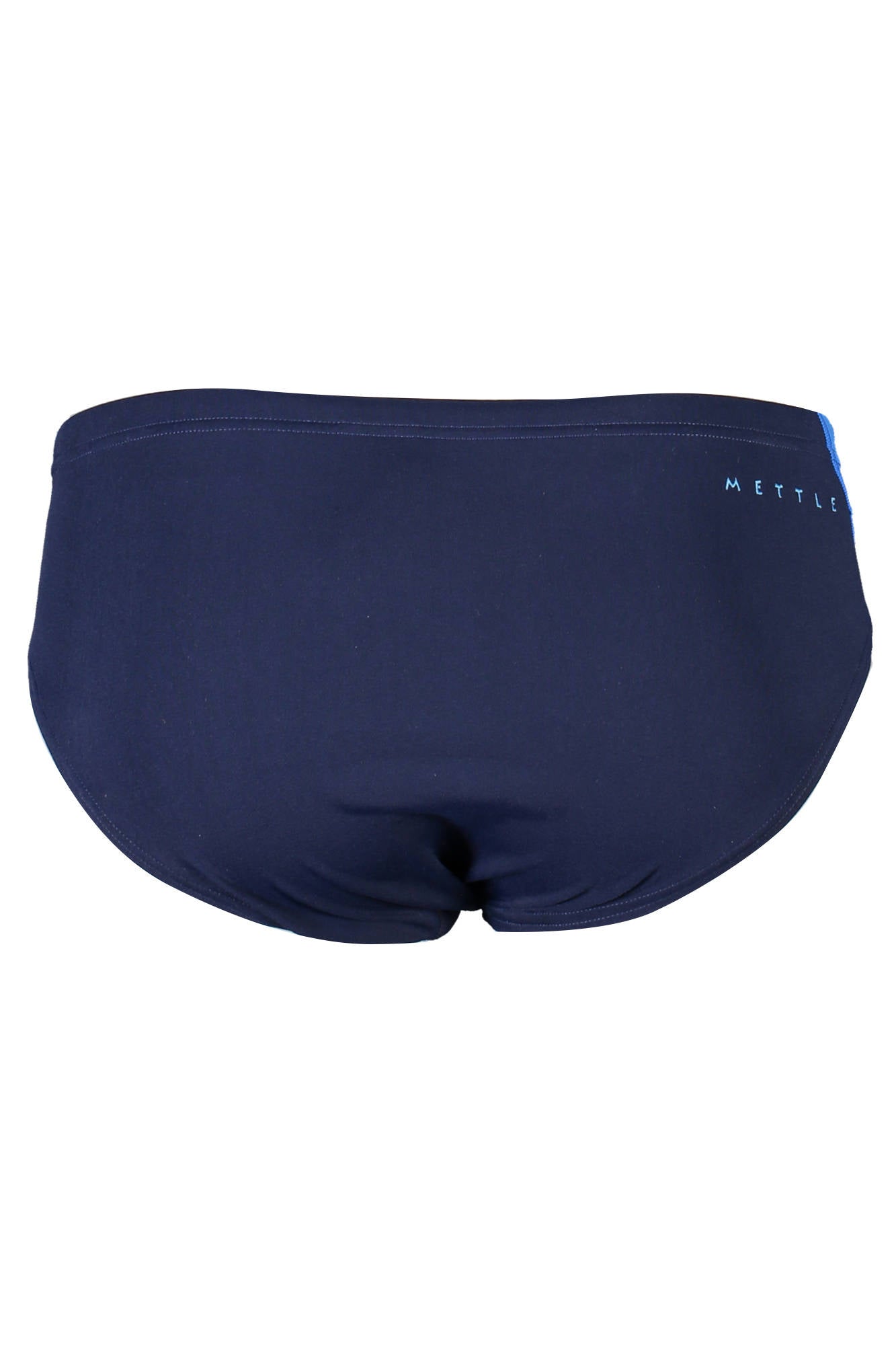 Swimsuit part under man blue