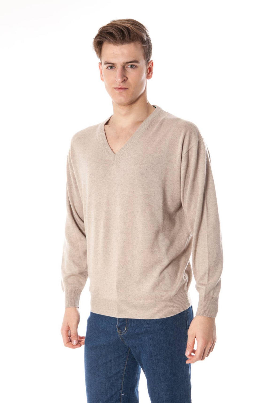 Beige men's sweater