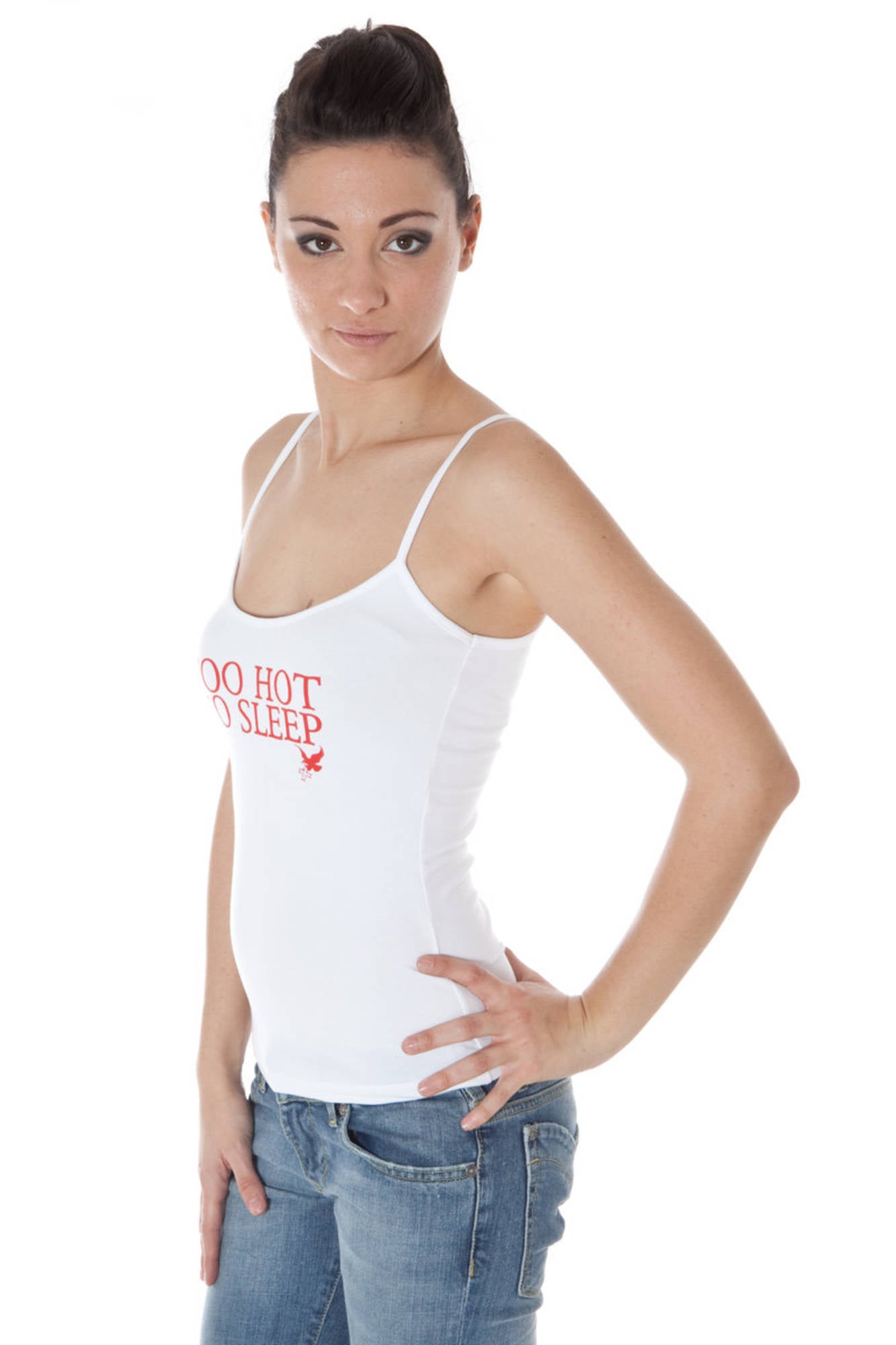 White woman tank